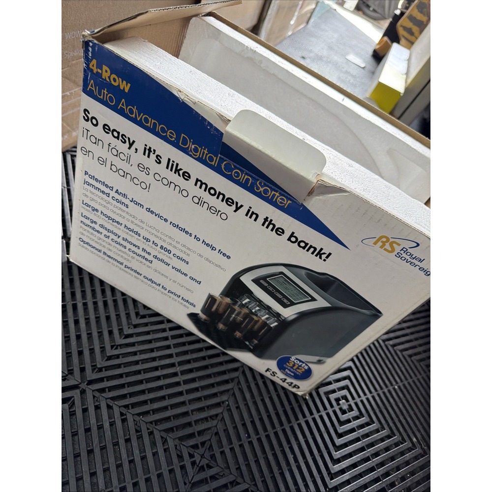 Royal Sovereign • FS-44N• 4 Row Electric Auto-Advance • Coin Sorting Machine Box